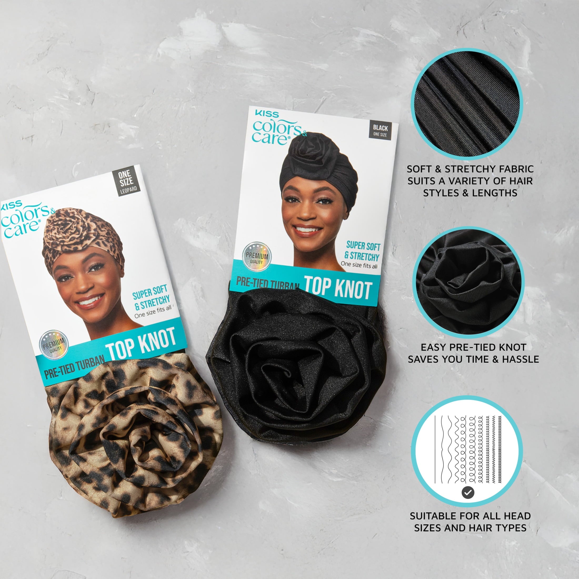 Hair Wrap For Women, Black Turban - Image 6