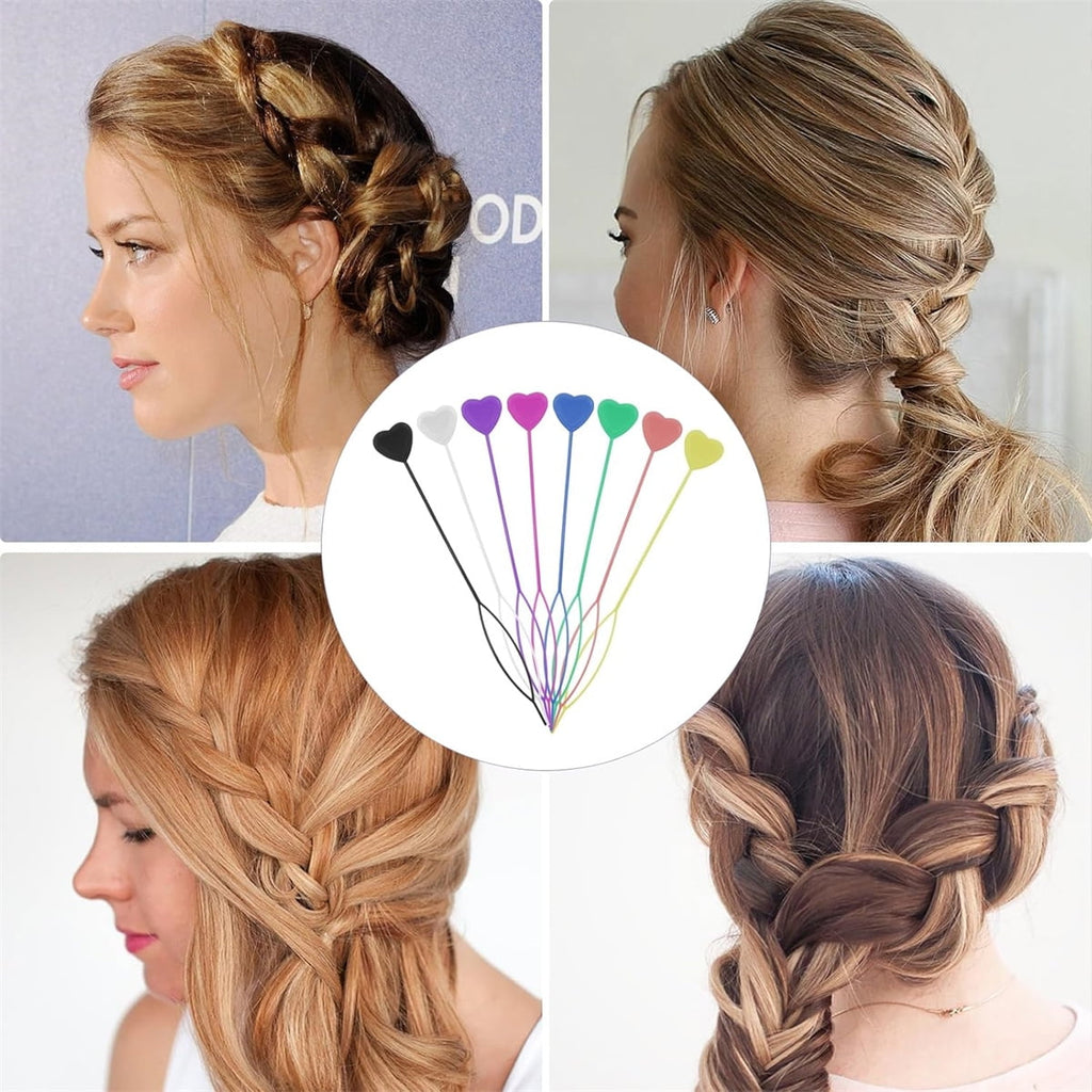 20Pcs Beader for Loading, Hair Beader Tool,Plastic Ponytail Maker,Elastic Hair Braiding Set,Automatic Threader Braid ... - Image 4