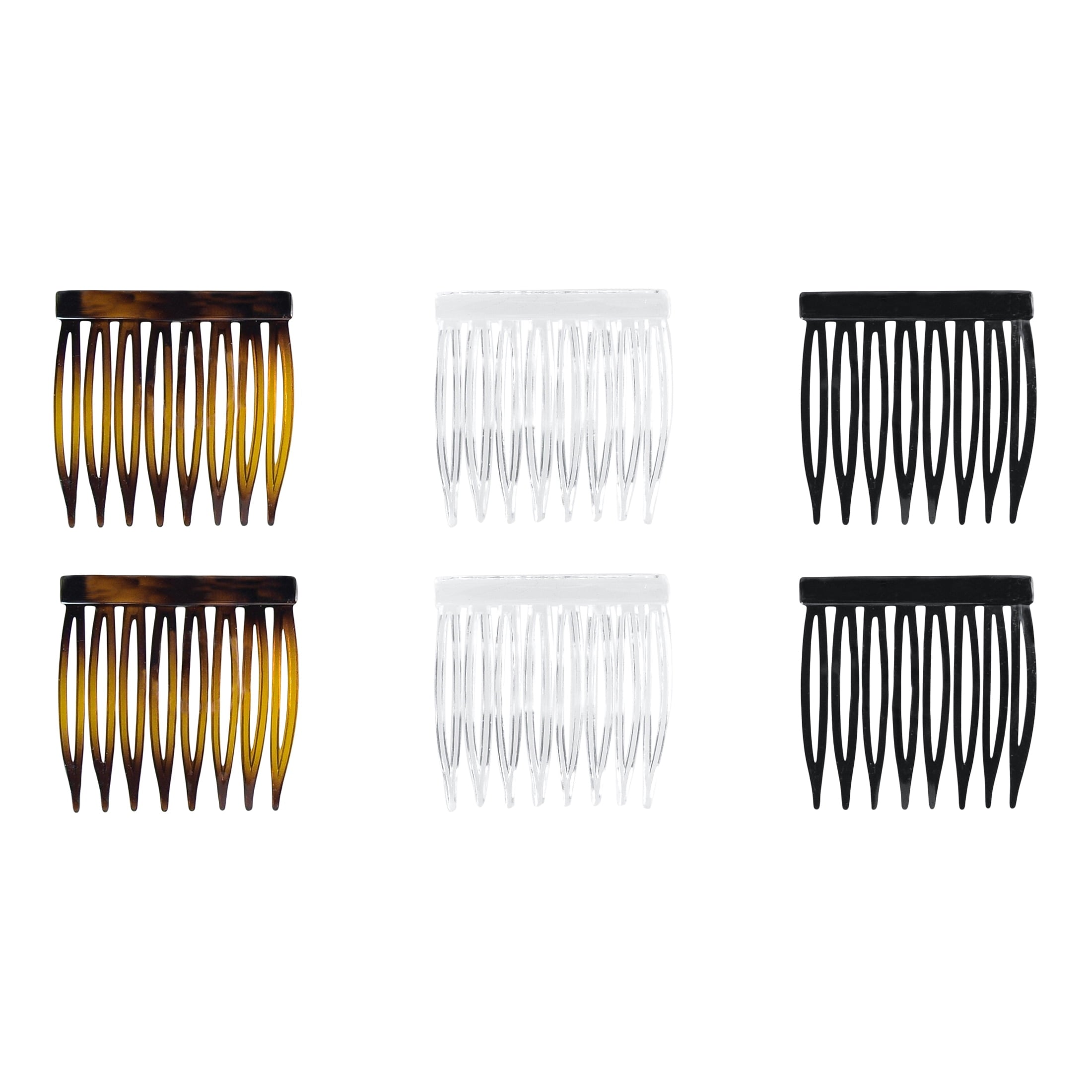 Small Plastic Side Hair Combs, Multicolor, 6 Count - Image 5