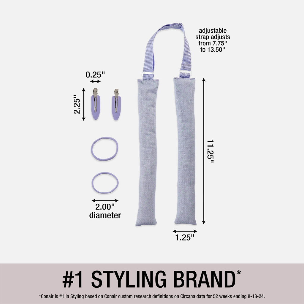 5-Piece Hair Roller Set, XL Rollers with Clips & Ponytailers - Image 3