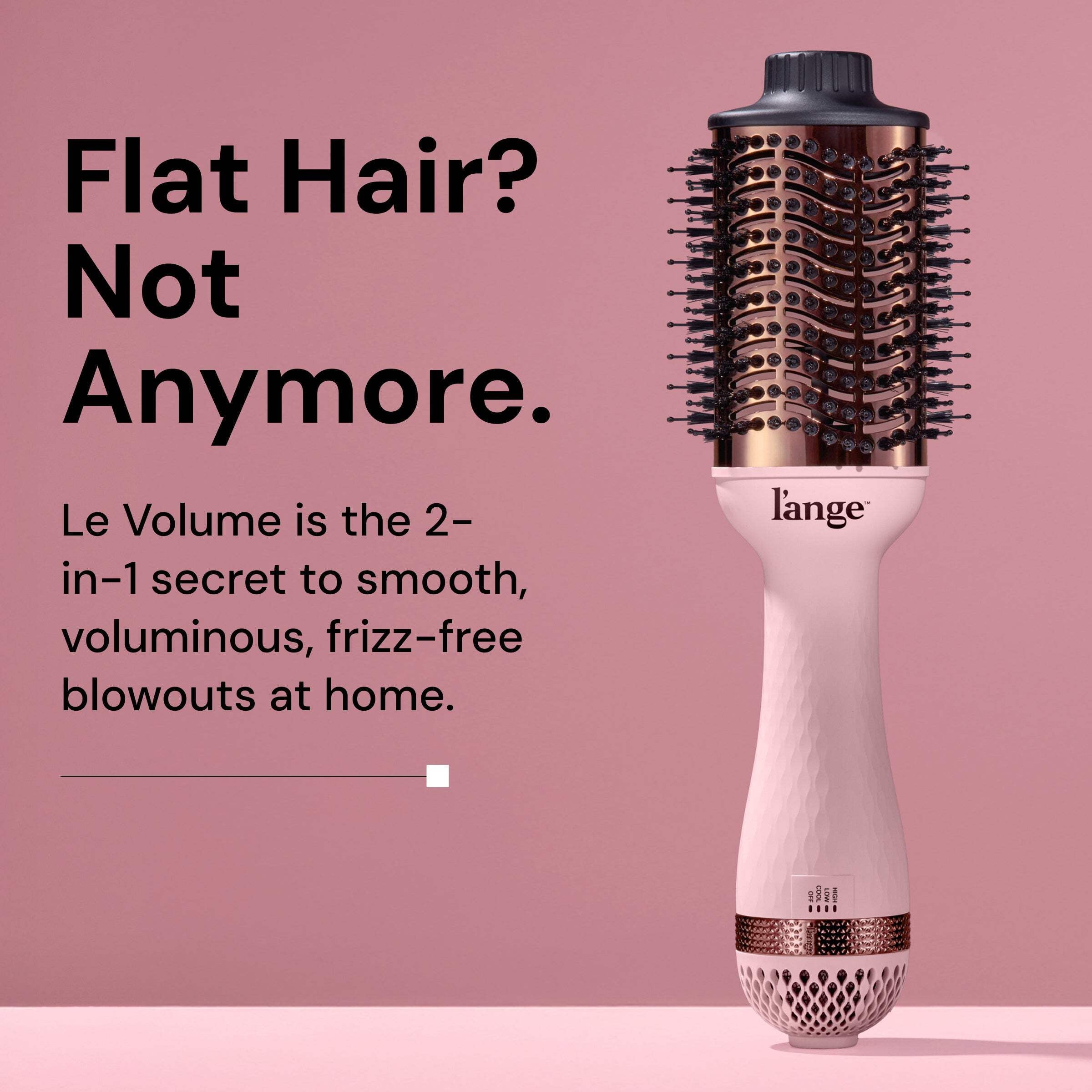 Volume 2-in-1 Titanium Blow Dryer Brush Blush Hot Air Brush with Oval Barrel - Image 2