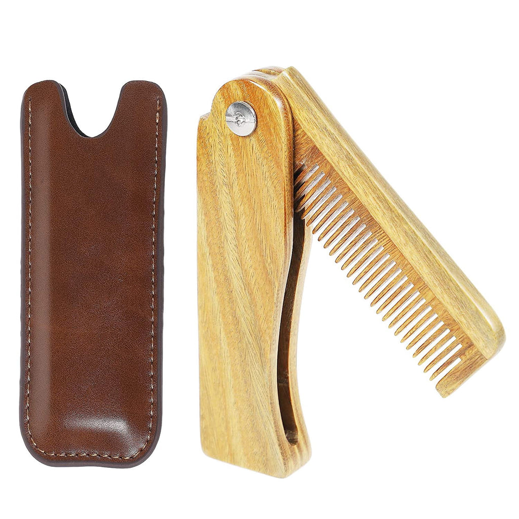Tooth Folding Brush Comb for Men Hair, Beard, and Mustache Styling, Pocket sized for Easy Carry - Image 3