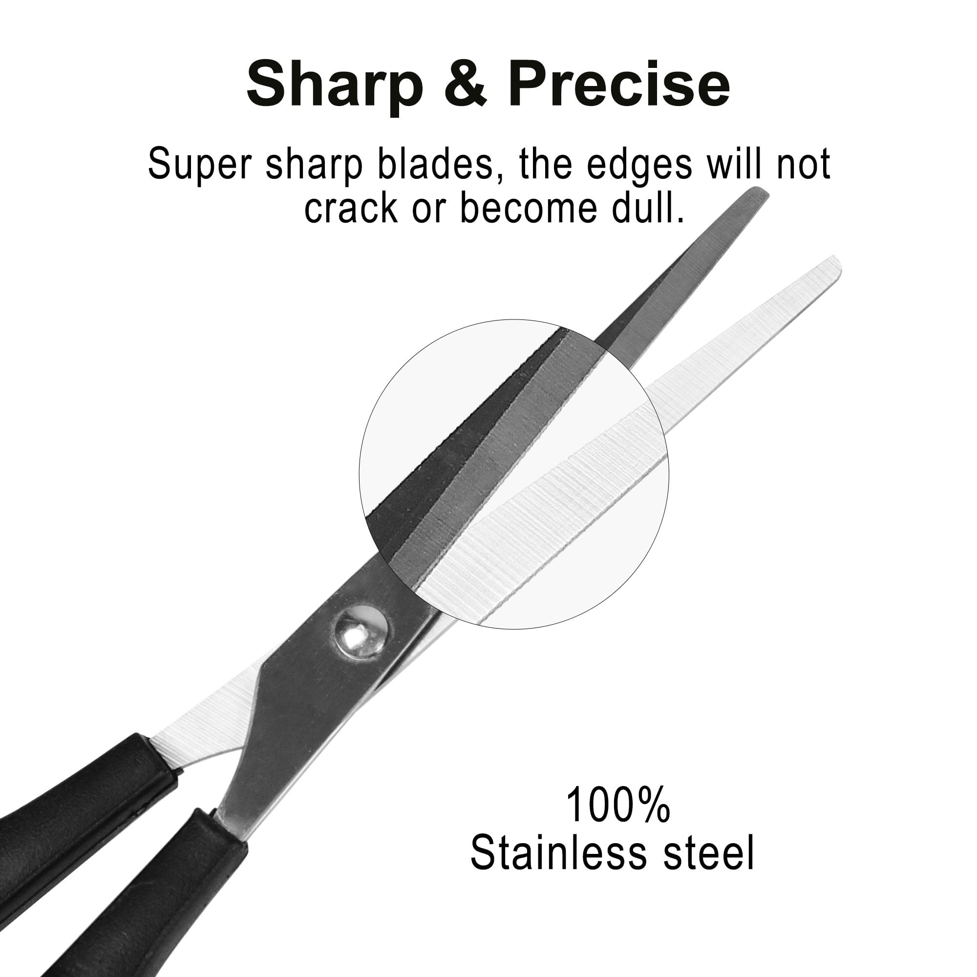 Stainless Steel Hair Cutting Scissors 6.7 Inch Haircut Thinning Shears - Image 3