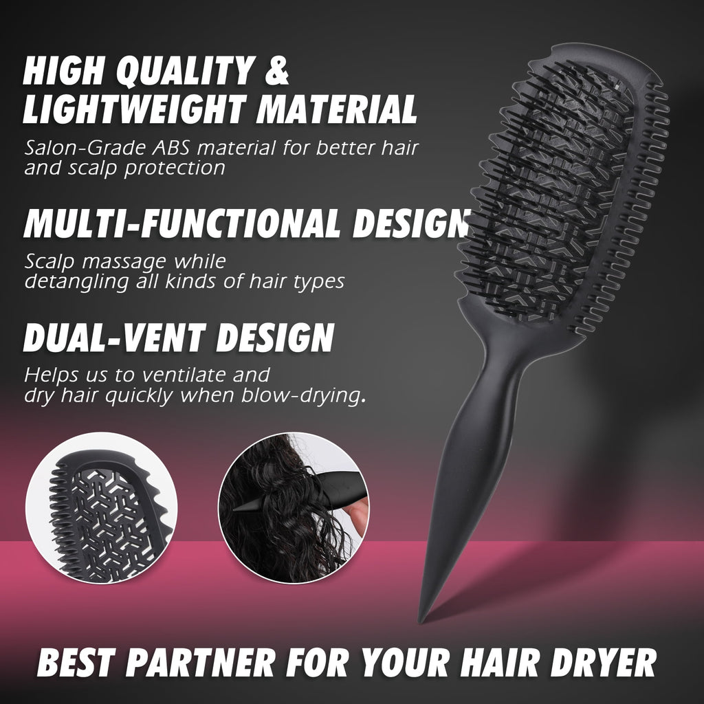 Defining Vented Hair for Effortlessly Detangling & Blow Drying, Professional Airflow for All Hair Types, Shaping & St... - Image 4