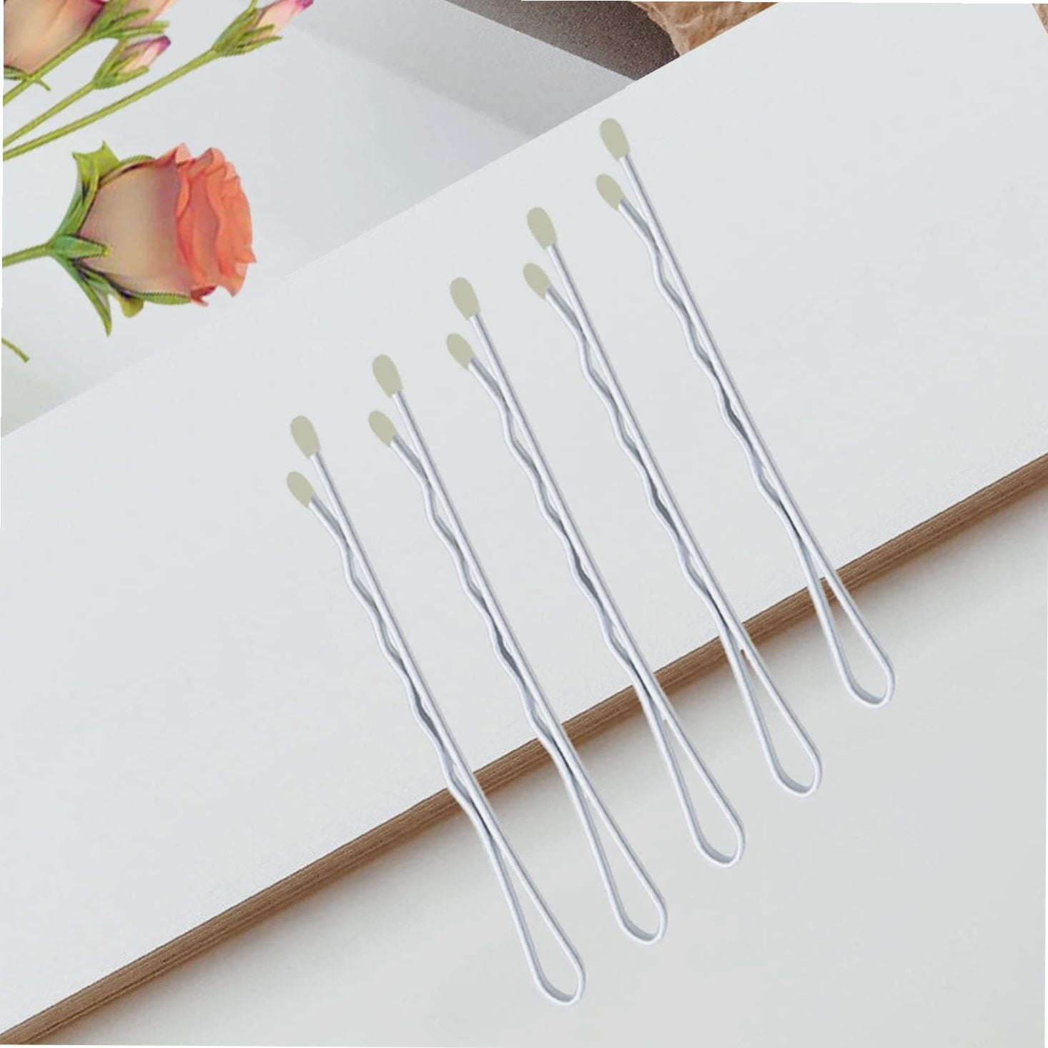 White Bobby Pins, 200Pcs White Hair Pins Waves Bobby Pins Hair Accessories for Women, White Gray Hair (2.2inch/5.5cm) - Image 3