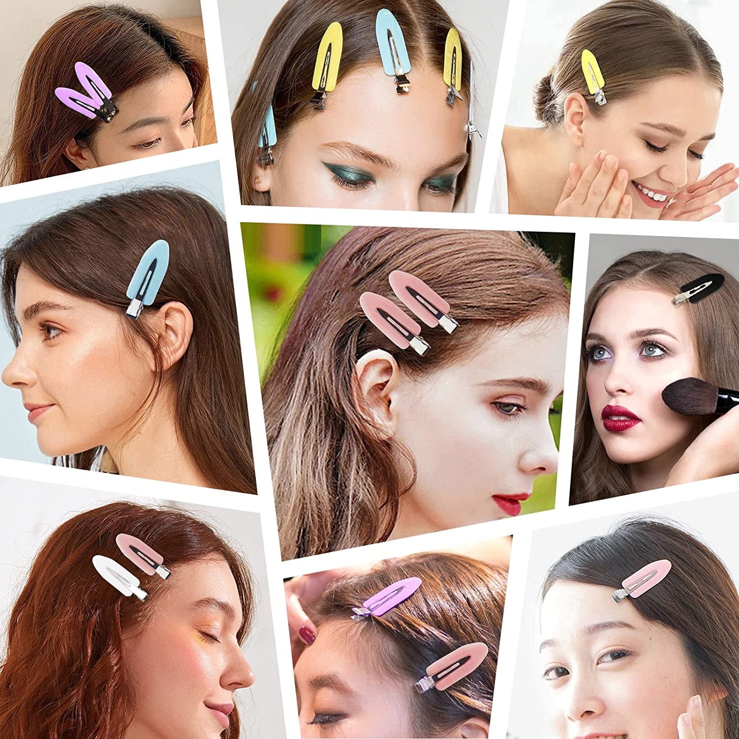 12 Pcs No Crease Hair Clips, No Bend Hair Clips, Makeup Creaseless Hair Clips for Styling Sectioning, Duck Bill Small... - Image 5