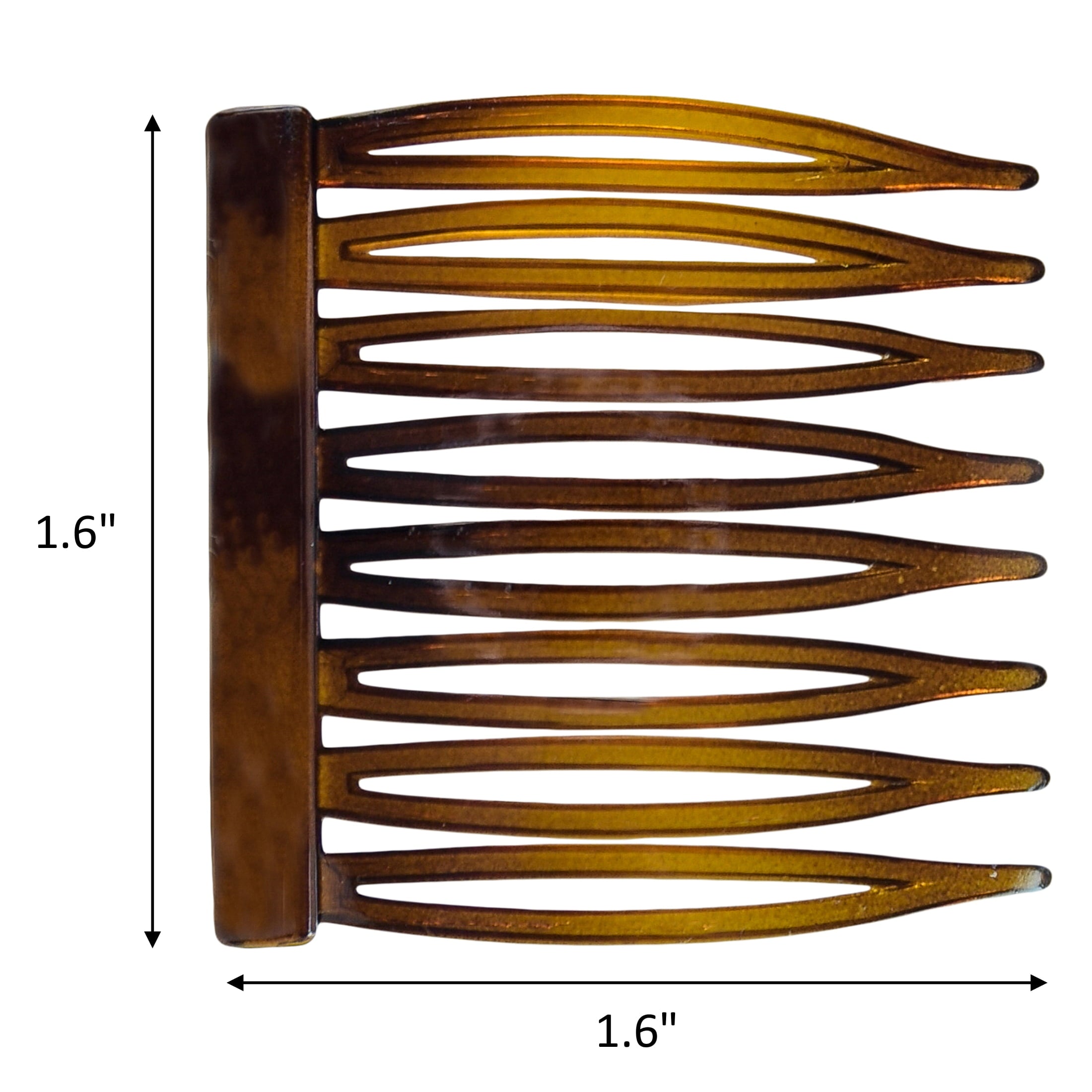 Small Plastic Side Hair Combs, Multicolor, 6 Count - Image 4