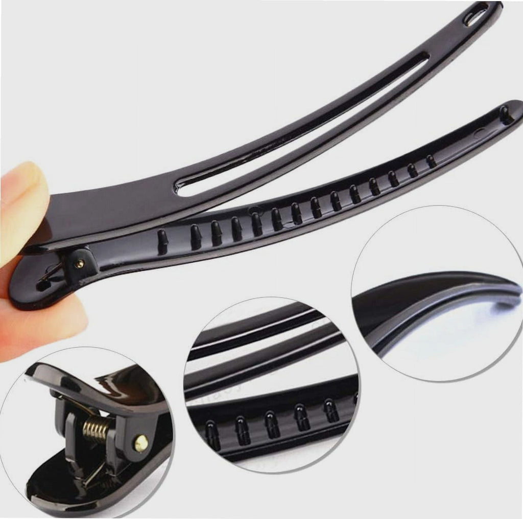 12 Pcs duckbill Plastic Hair Clips for Women Duck Bill Sectioning Clips simple black Hair Clips (3 Inch) - Image 3