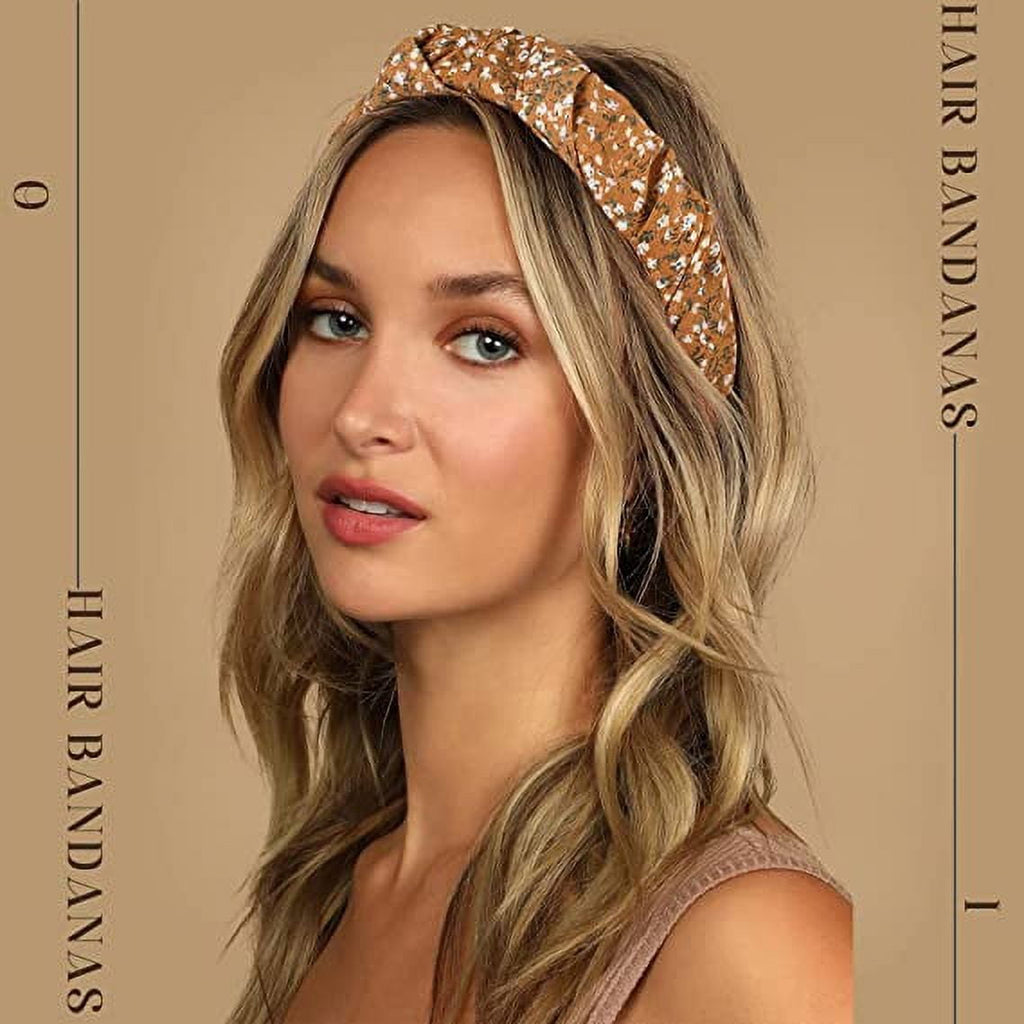 Women Floral Elastic Hair Scarf Headband 3Pcs Chiffon Boho Head Kerchief Vintage Triangle Scarf Hair Bandanas - Image 2