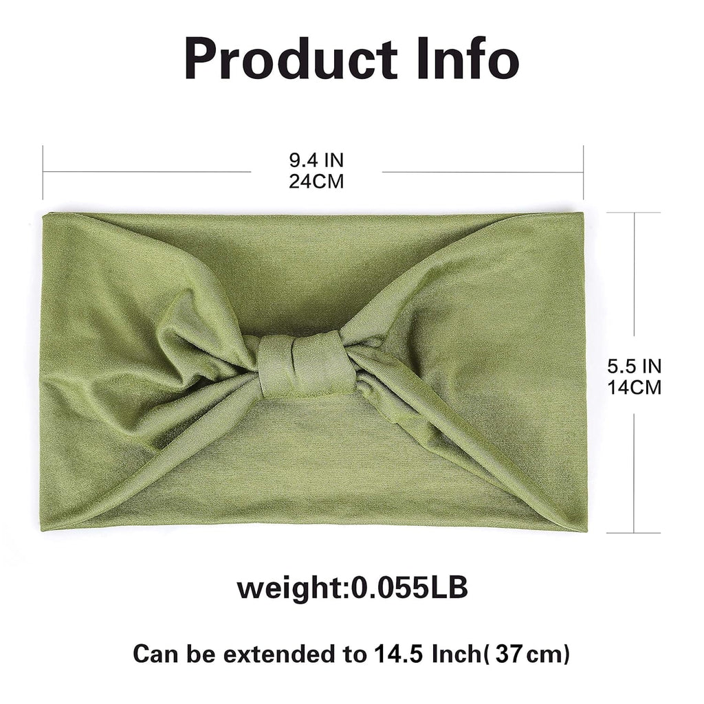 6 Pack Wide Headbands for Women Non Slip Soft Elastic Hair Bands Yoga Running Sports Workout Gym Head Wraps, Knotted ... - Image 6