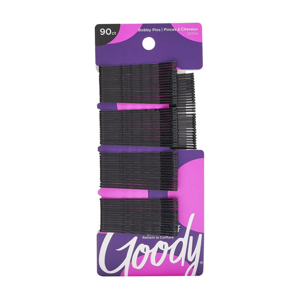 (3 pack) Goody Bobby Pins, Slide Proof Grip, Secure Hold Hair Pins, for All Ages, Black, 90 Ct - Image 2