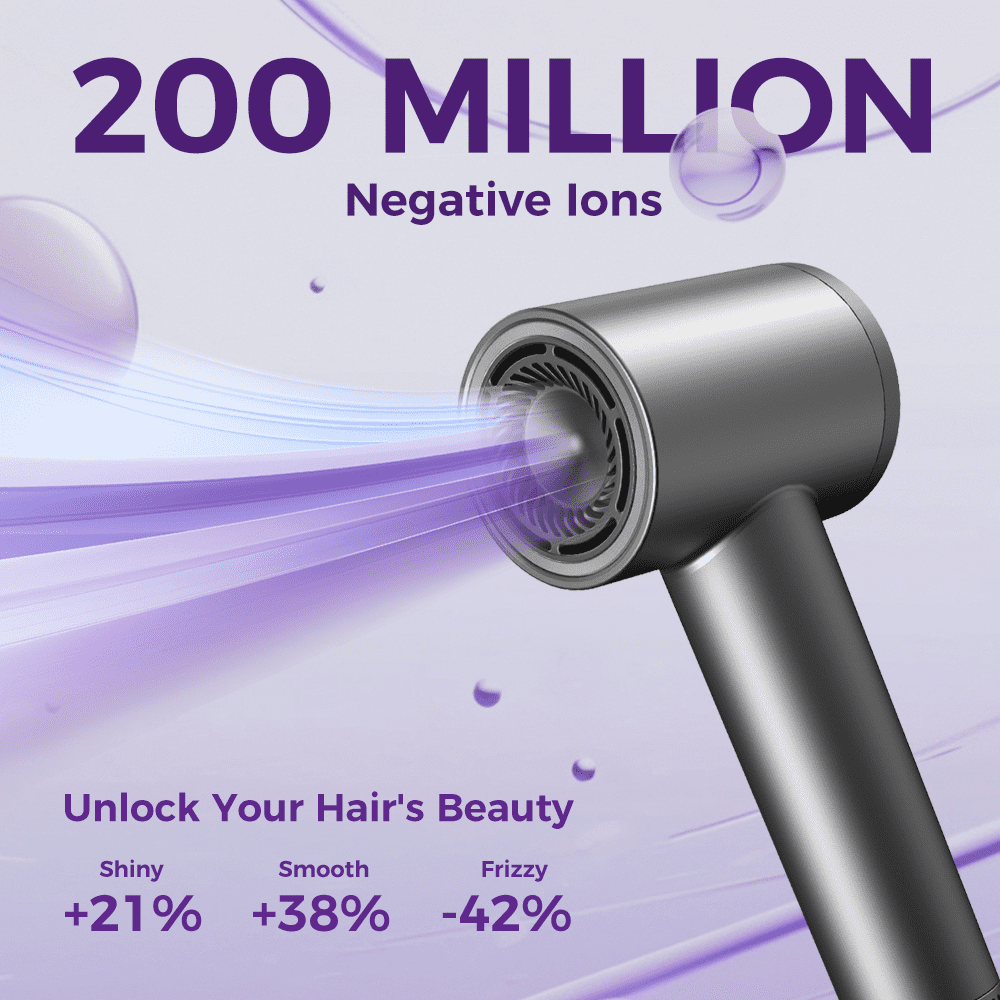 High Speed Professional Ionic Blow with Magnetic Nozzle, Gray - Image 3