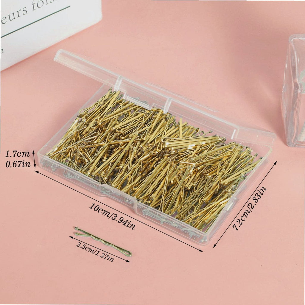 250Pcs 1.38 Inch Mini Bobby Pins, Small Blonde Bobby Pins Hair Bobby Pins for Buns Hair Pins with Storage Box, Valent... - Image 4