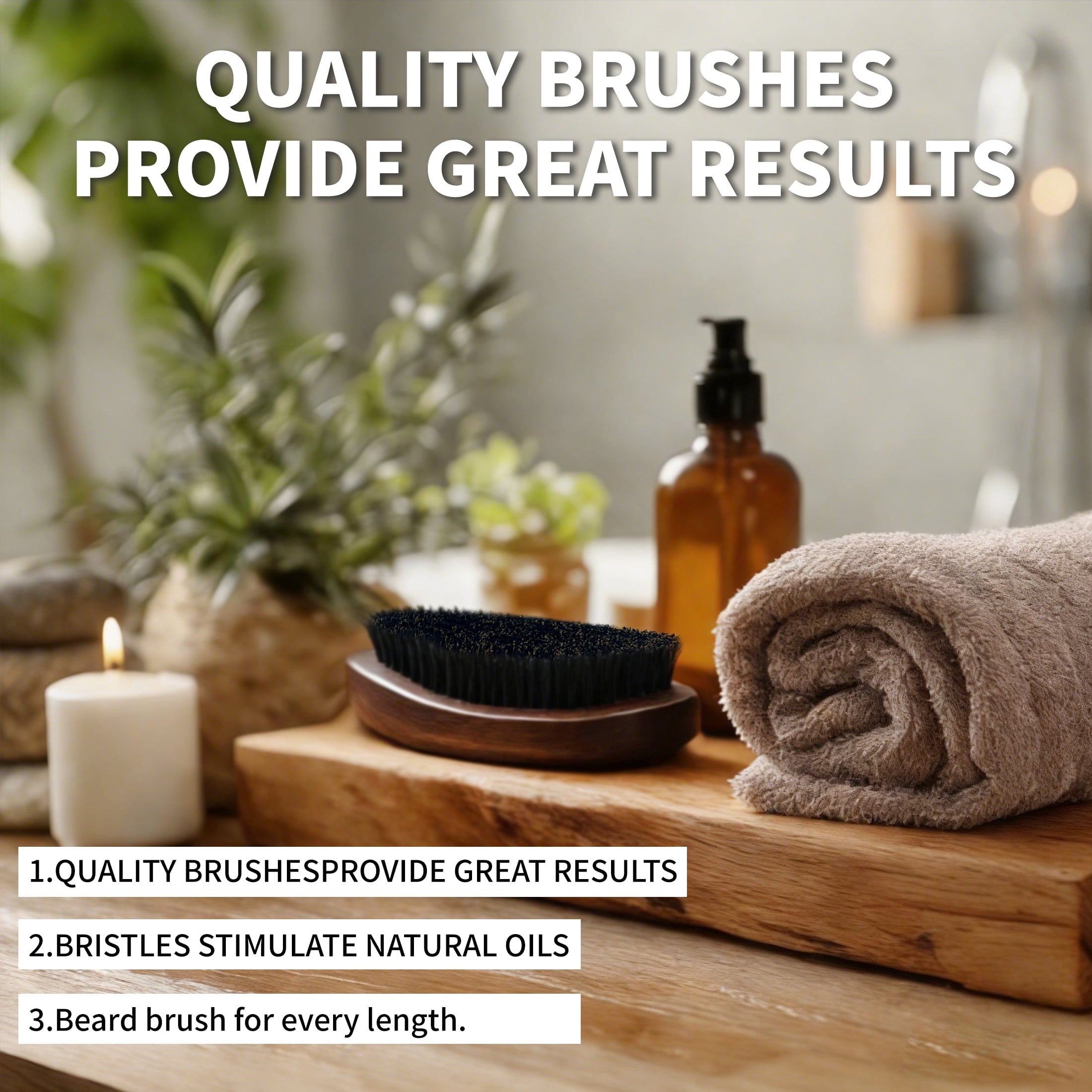 BOTI Beard Brush, Natural Boar Bristles Beard Brush for Men and Wooden Pocket Beard Comb Set, Facial Hair Grooming Kit with Mustache Scissor - Image 3