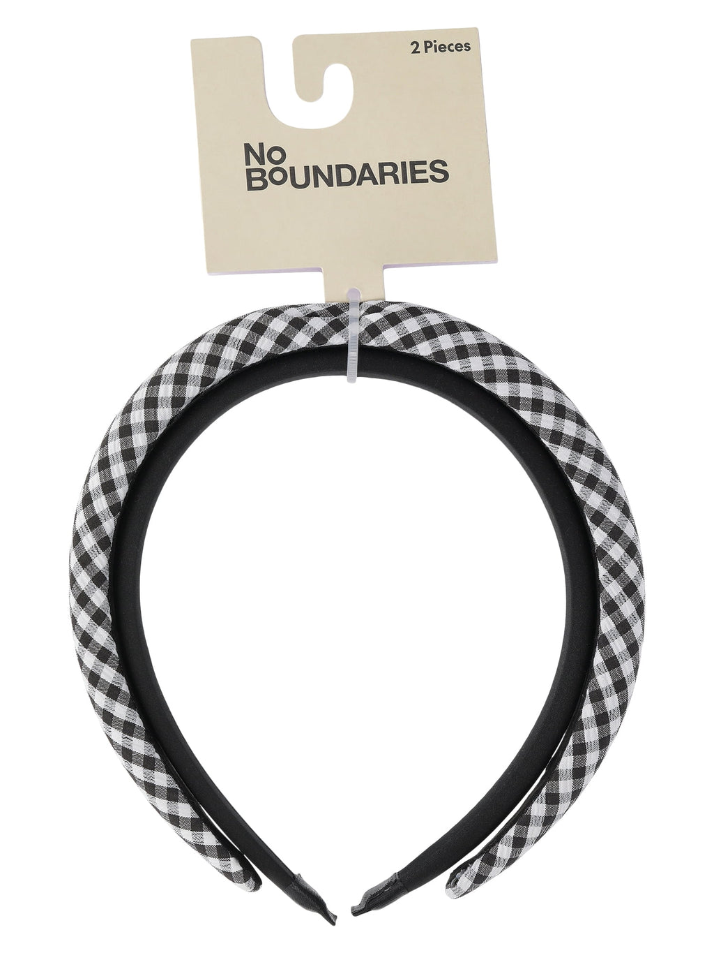 No Boundaries Women's Printed Headband Set, 2-Piece, Black - Image 2