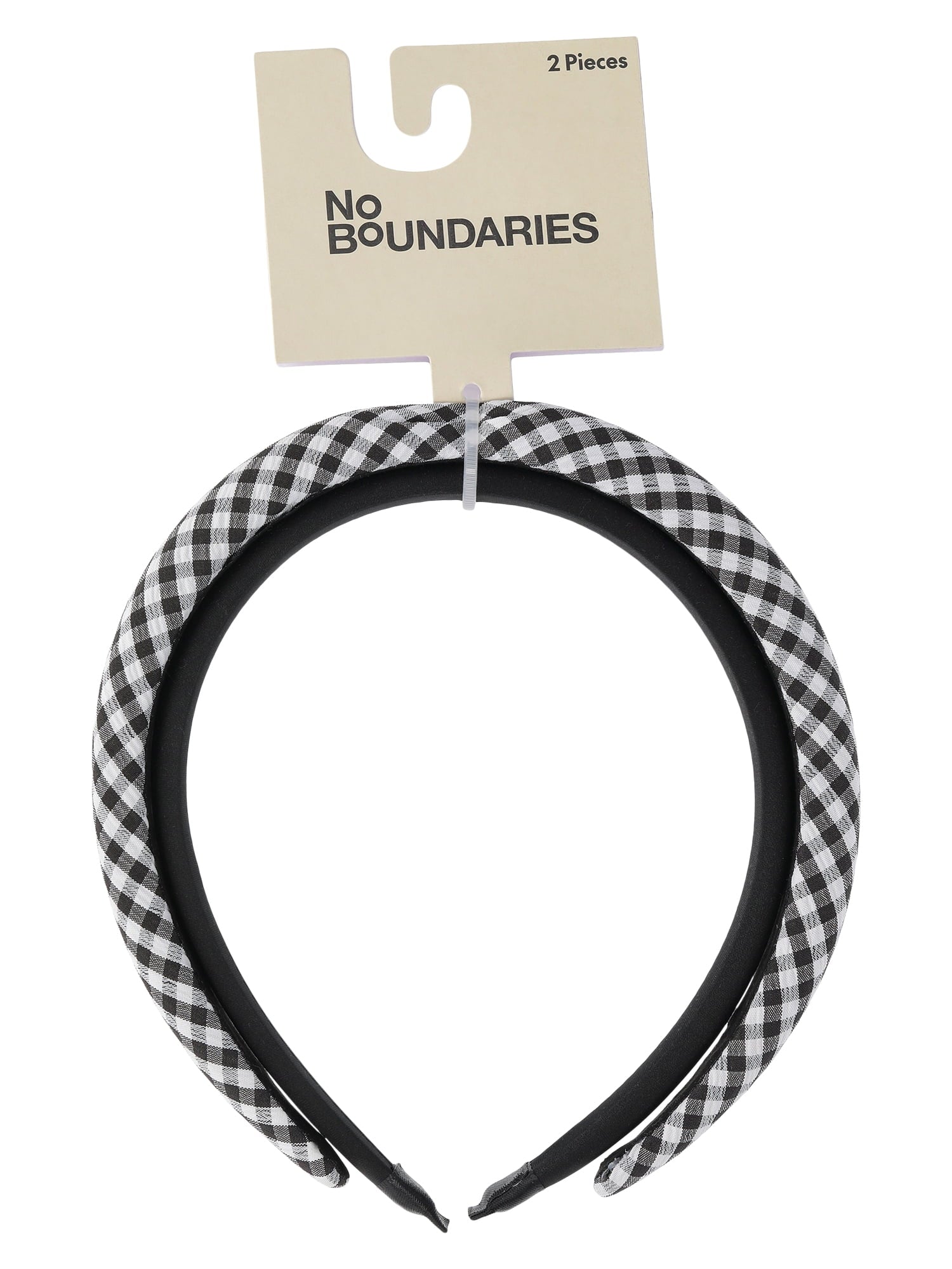 No Boundaries Women's Printed Headband Set, 2-Piece, Black - Image 2