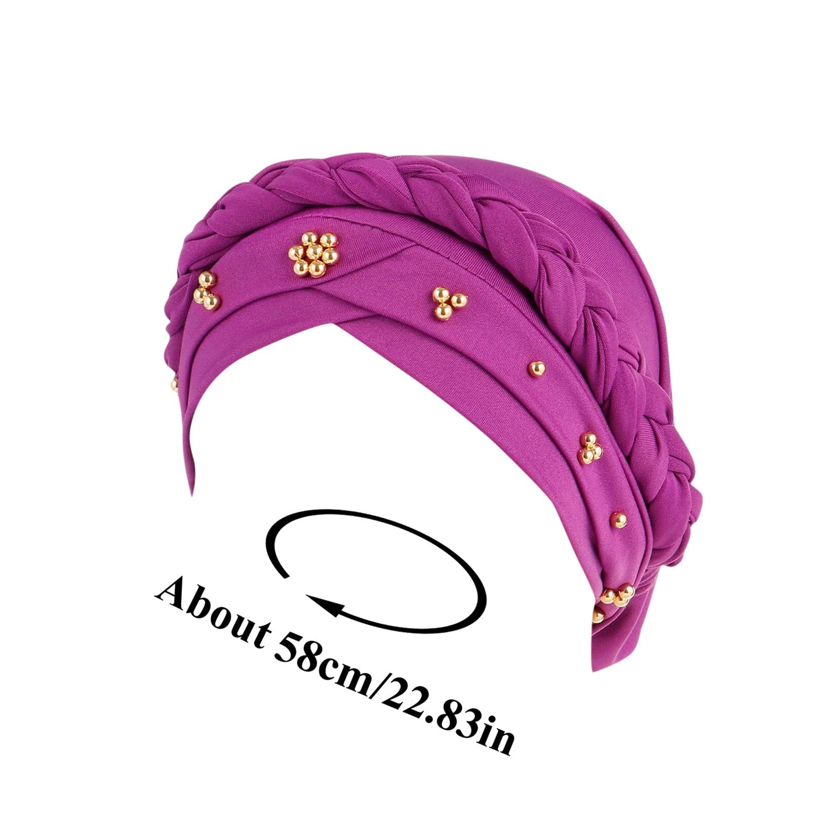 Head Scarf Chemo Headwear for Women Turban Headbands for Women African Head Wraps for Black Women Pre Tied Head Scarf for Women, White One S - Image 4