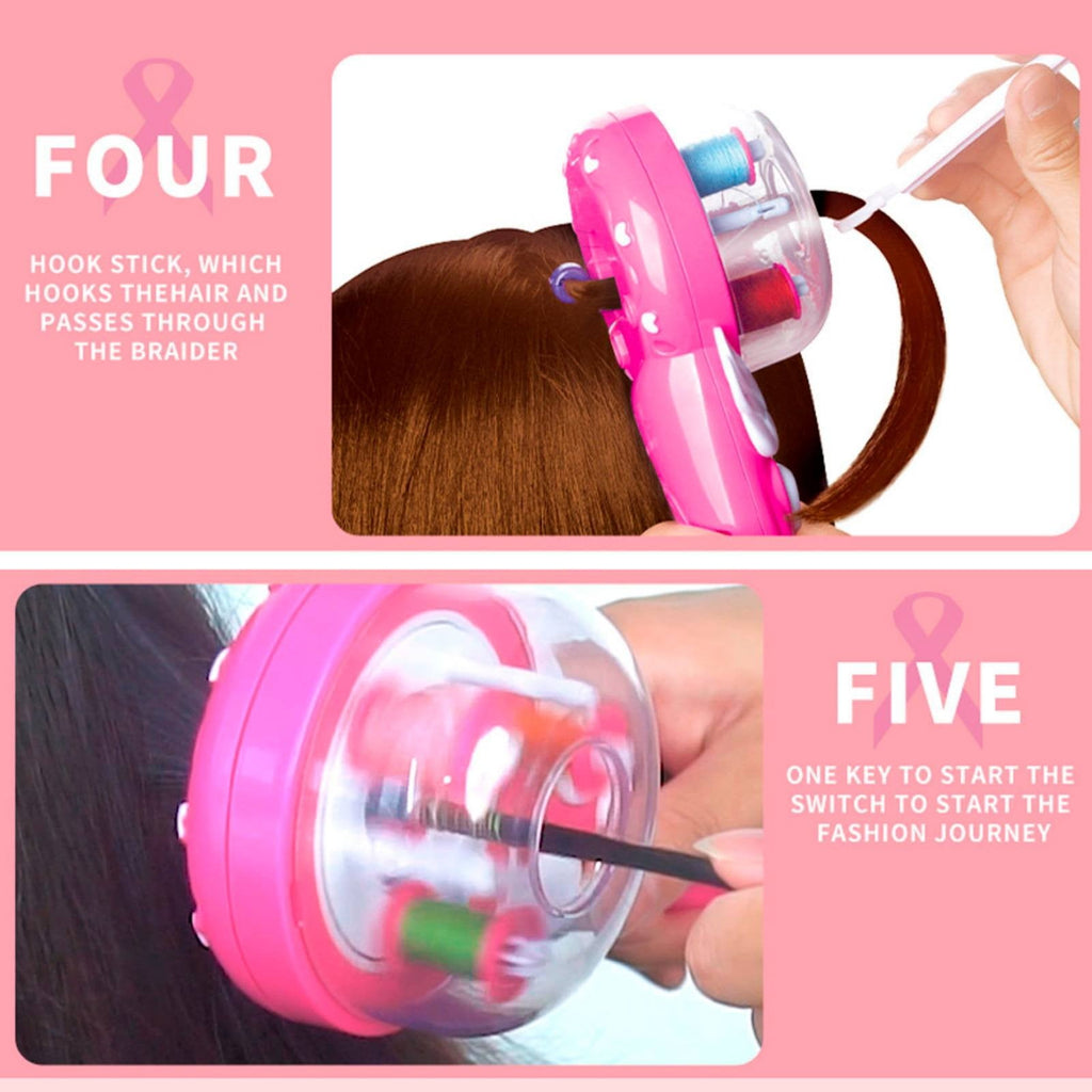 Kids Automatic Hair Braider Machine Tool For Creating Versatile Fashion Hairstyles In Five Easy To Use For Children - Image 5