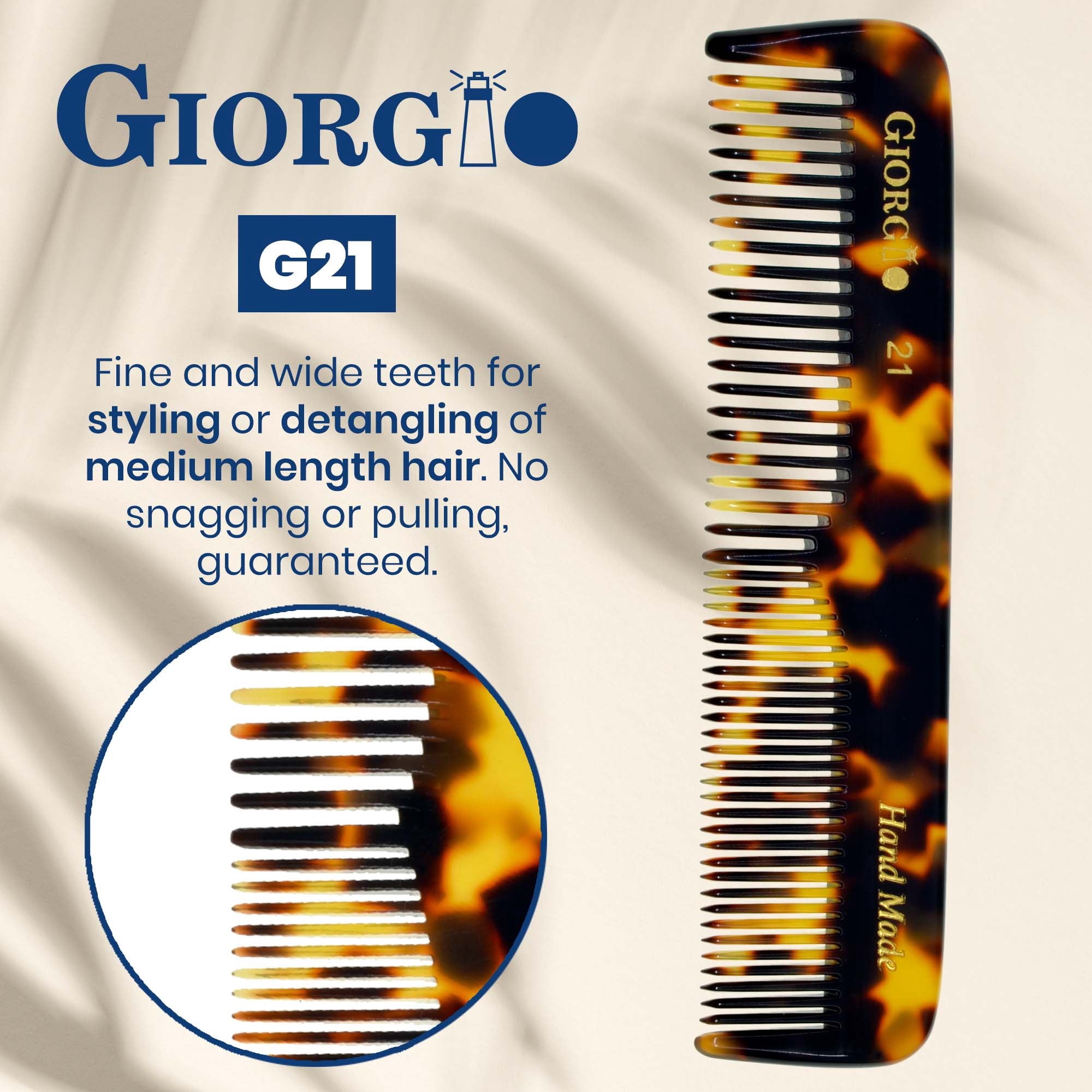 and WideTooth Pocket Comb - Hair Styling Comb for Men and Women, Handmade Beard and Mustache Grooming Comb, Saw Cut a... - Image 4