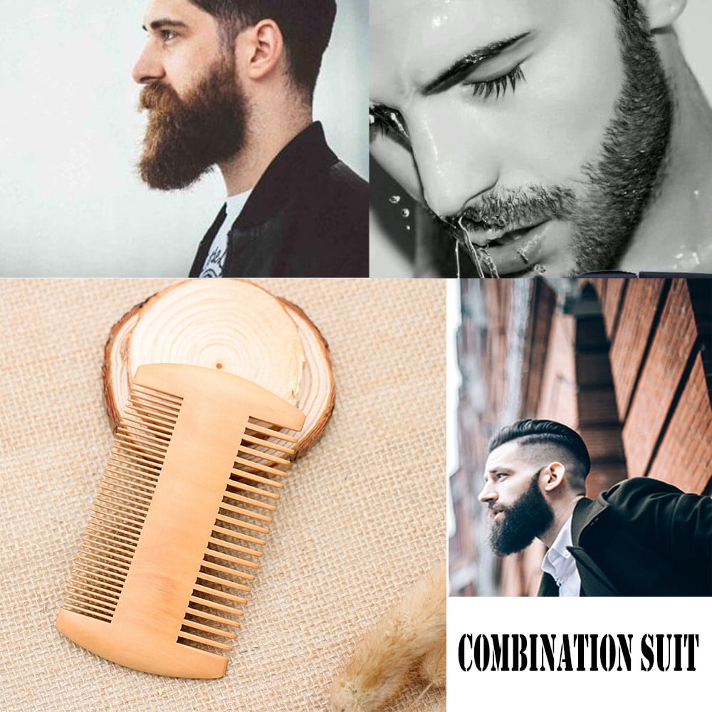 Sandalwood Beard Comb, 4 Inch Dual-Sided Wooden Comb with Fine Teeth for Hair Combing, Vintage Light Brown Hair Comb for Men and Women - Image 5