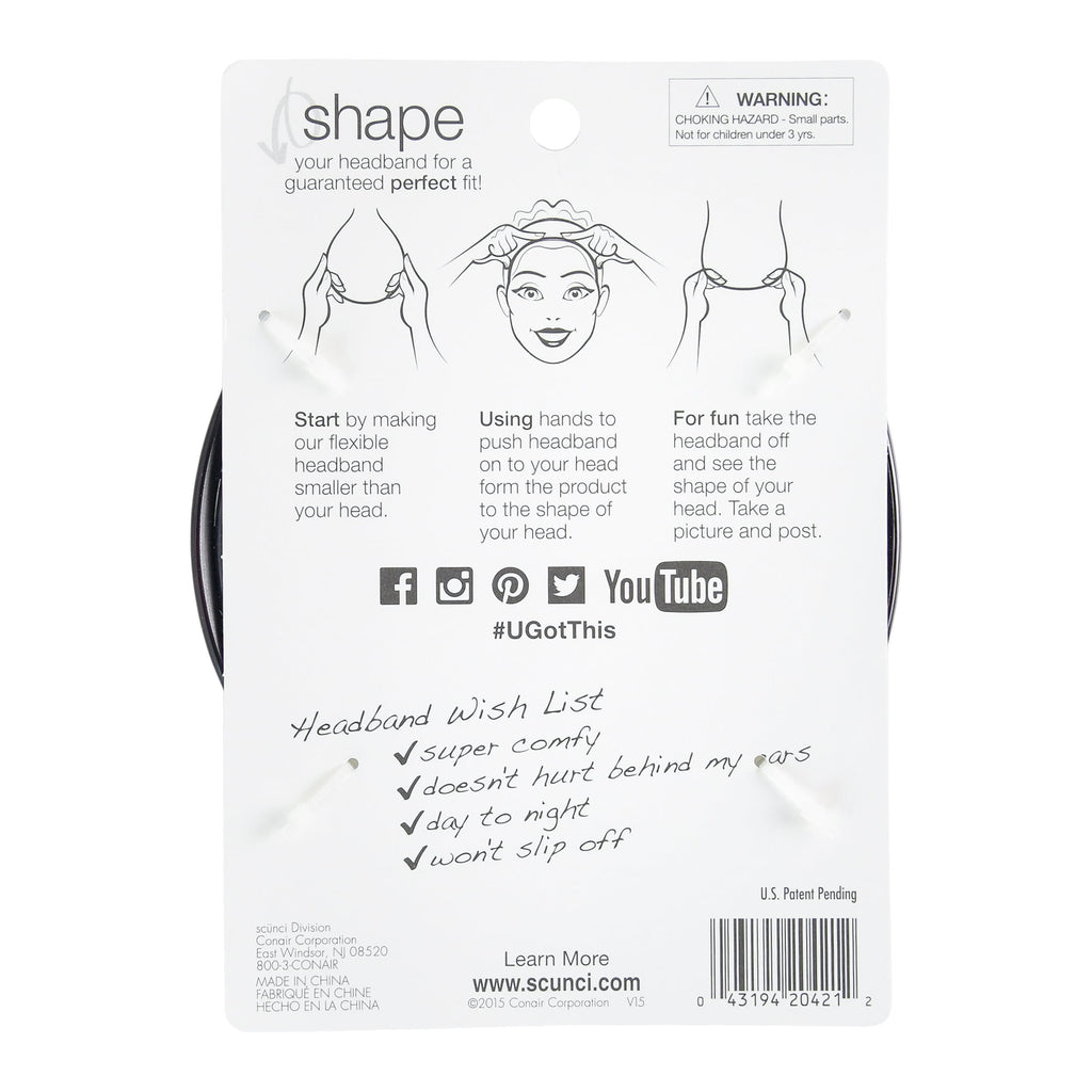 Flexible Skinny Plastic Headbands, Multicolor, 2 Count - Image 5