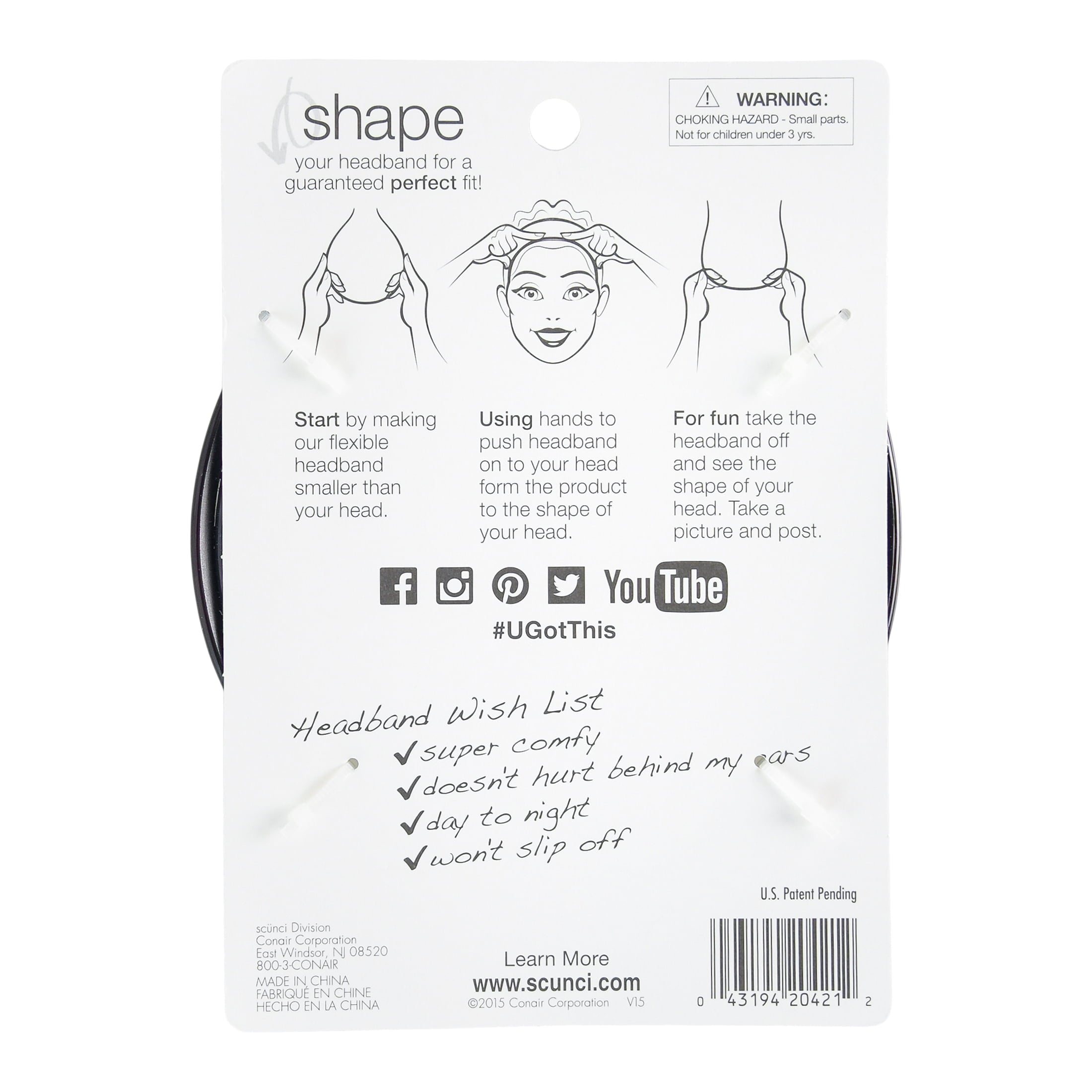 Flexible Skinny Plastic Headbands, Multicolor, 2 Count - Image 5
