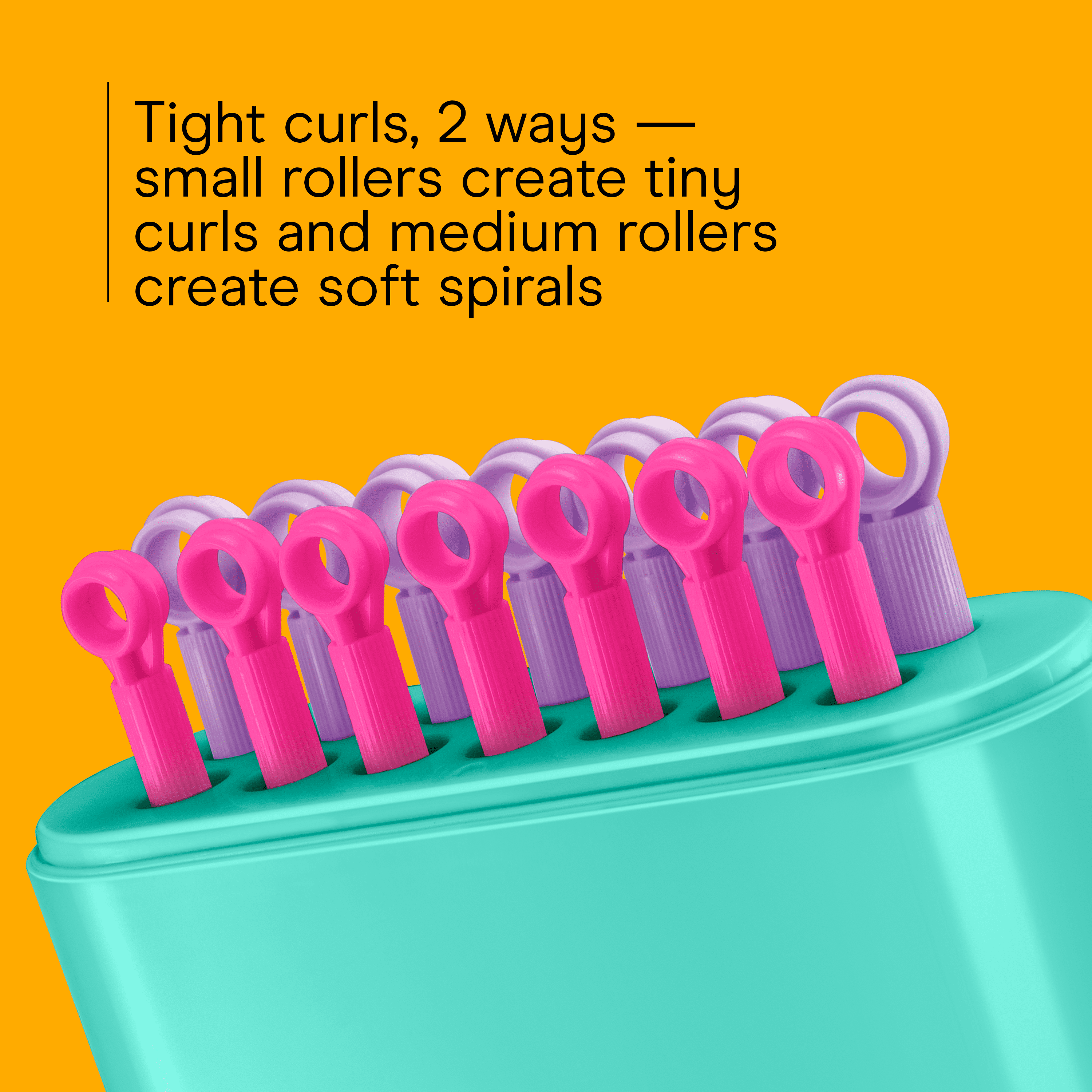 Silicone Hair Roller Set, 14 Clip-Free Rollers, 85-Second Heat-Up - Image 3