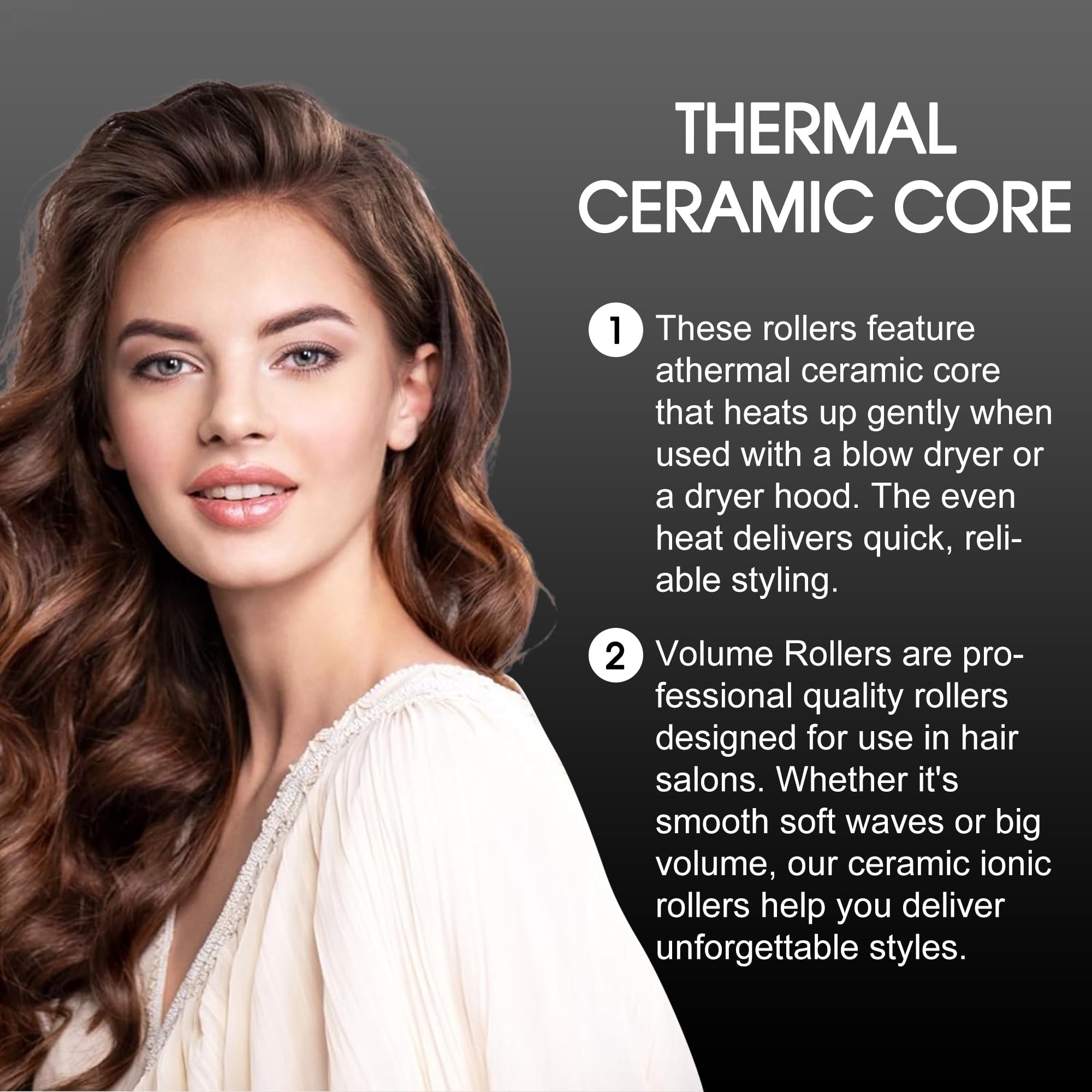 xnicx 18pcs Hair Roller Set Hair Curlers,Self-Grip Ceramic Ionic Thermal Hair Rollers,Rollers Hair Curlers to Sleep In for Hair Blowout Look - Image 5