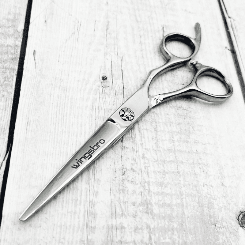 wingsbro 6.7 inches Silver Hair Cutting Scissors for Men and Women, Professional Salon Barber Hairdressing Scissors
